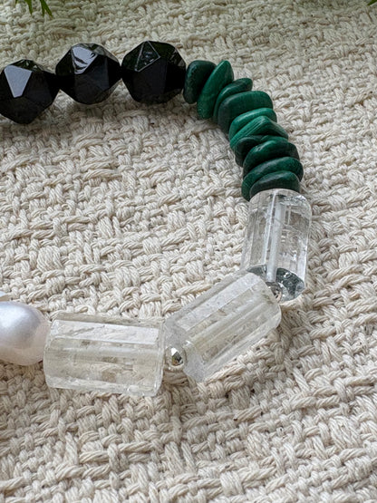 Earthbound — Malachite & Clear Quartz Bracelet