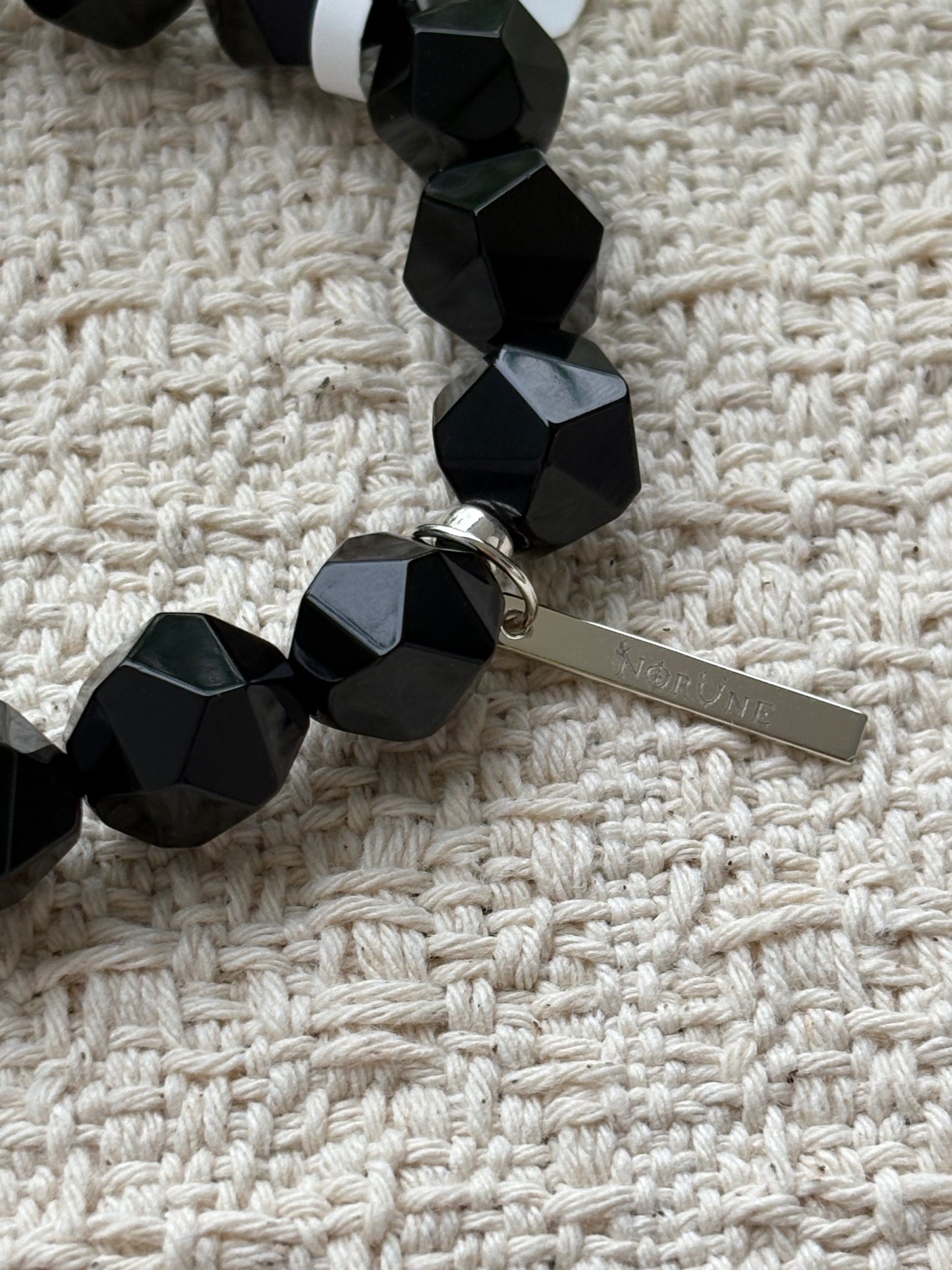 Midnight Core — Black Agate & Black Phantom Quartz Bracelet