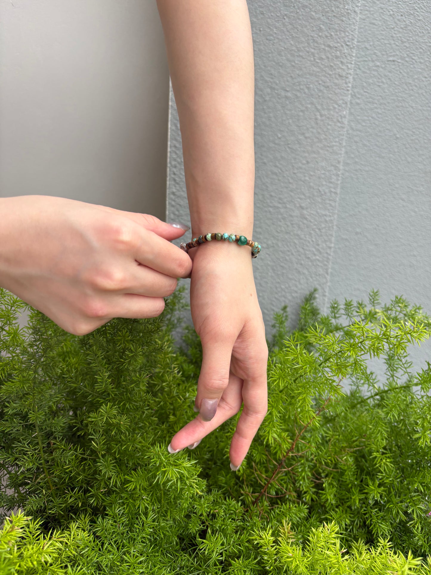 Forest Canopy — Turquoise & Tiger Eye Gemstone Bracelet