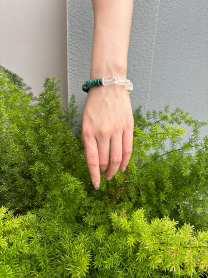 Earthbound — Malachite & Clear Quartz Bracelet