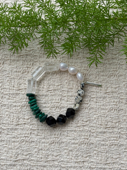 Earthbound — Malachite & Clear Quartz Bracelet