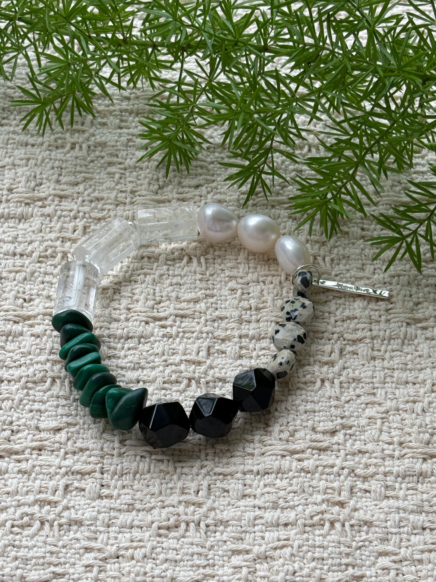 Earthbound — Malachite & Clear Quartz Bracelet